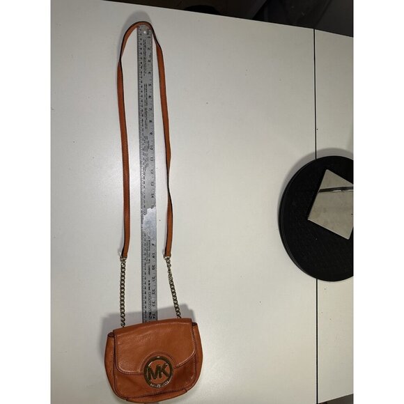 Michael Kors Orange Pebbled Leather Fulton - Picture 5 of 9